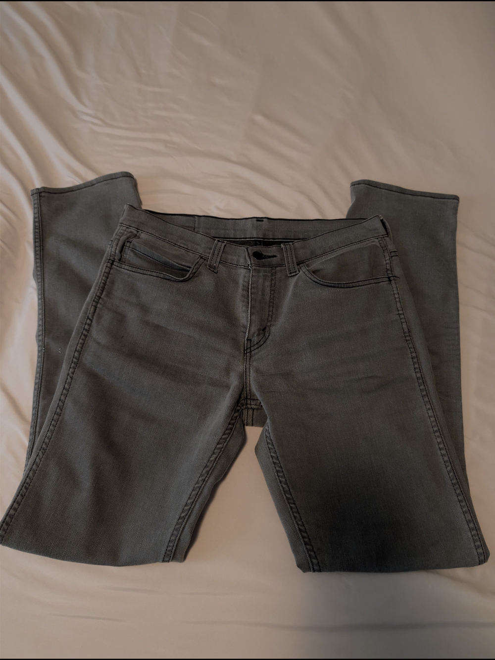 Levi's 511 Gray Denim Jeans with Leather Patch